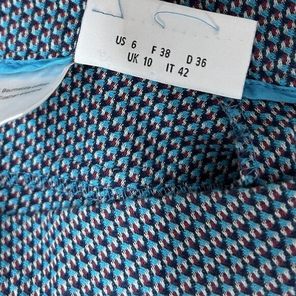 Akris Punto Ankle Pants Women’s Size 6 Blue Knit Trousers Old Money Career - Picture 4 of 9